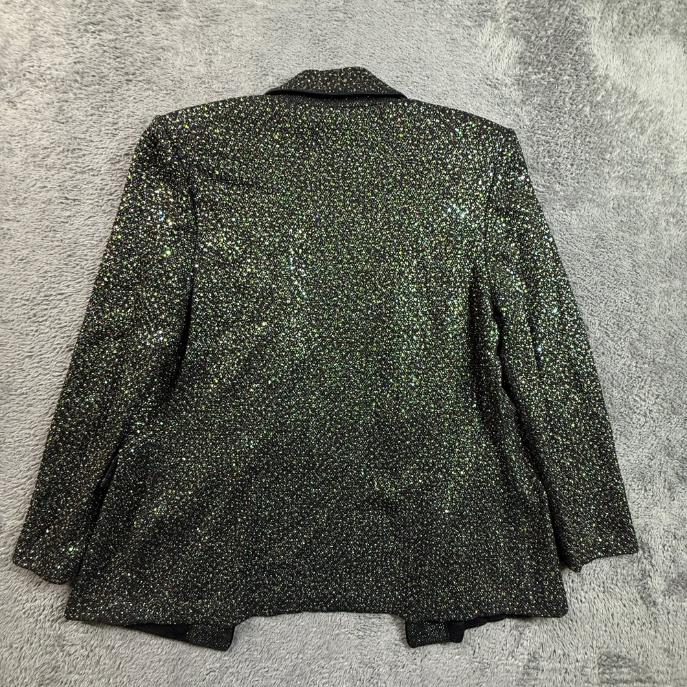 St. John Couture Marie Gray Womens 8 Sequin Embellished Blazer Black Beaded VTG - Picture 4 of 15
